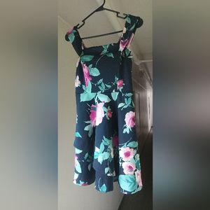 Lady's floral mini dress